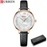 CURREN Watch for Women Luxury Casual Clock Leather Quartz Brandes Ladies Wristwatches Fashion Zegarki 2021