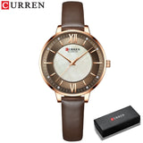 CURREN Watch for Women Luxury Casual Clock Leather Quartz Brandes Ladies Wristwatches Fashion Zegarki 2021
