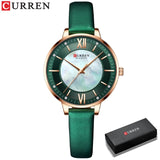 CURREN Watch for Women Luxury Casual Clock Leather Quartz Brandes Ladies Wristwatches Fashion Zegarki 2021