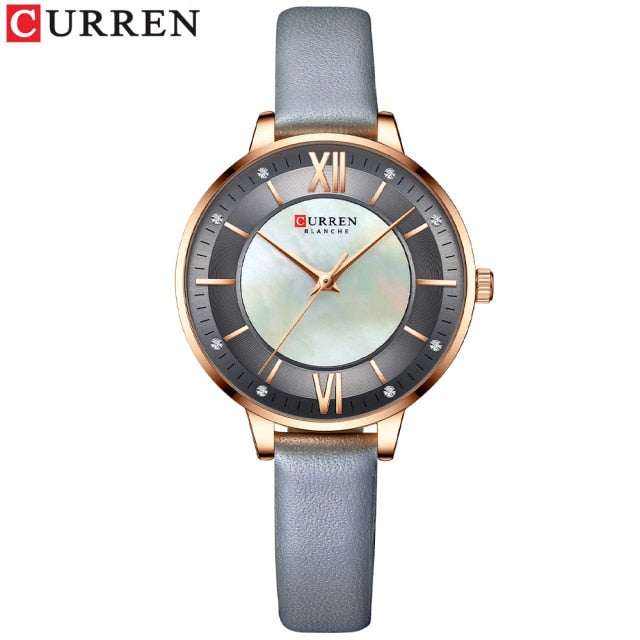 CURREN Watch for Women Luxury Casual Clock Leather Quartz Brandes Ladies Wristwatches Fashion Zegarki 2021