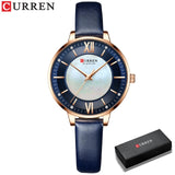 CURREN Watch for Women Luxury Casual Clock Leather Quartz Brandes Ladies Wristwatches Fashion Zegarki 2021