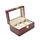 PMS LUXURY WOODEN WATCH BOX WITH GLASS TOP